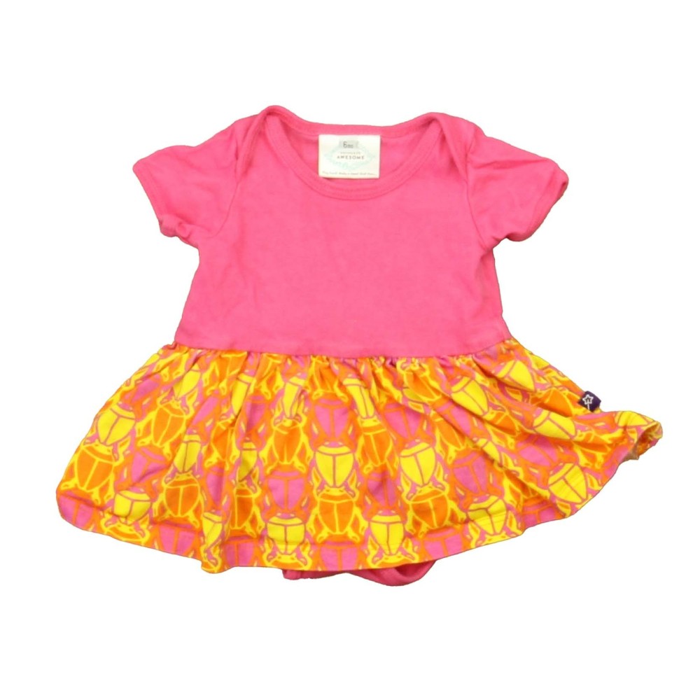 Princess Awesome Girls Pink | Orange Dress size: 6 Months
